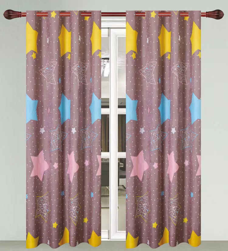 Children's Room Cartoon Bay Window Floor Curtain Finished Shading Sunshade Fabric Curtain Can Also Be Customized