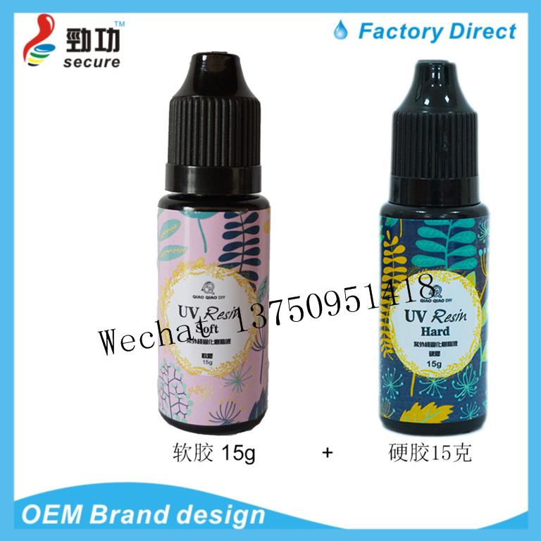 Color UV Glue Wholesale UV resin uv curing crystal clear glue for Art Crafts supplies DIY jewelry pendant epoxy UV Resin