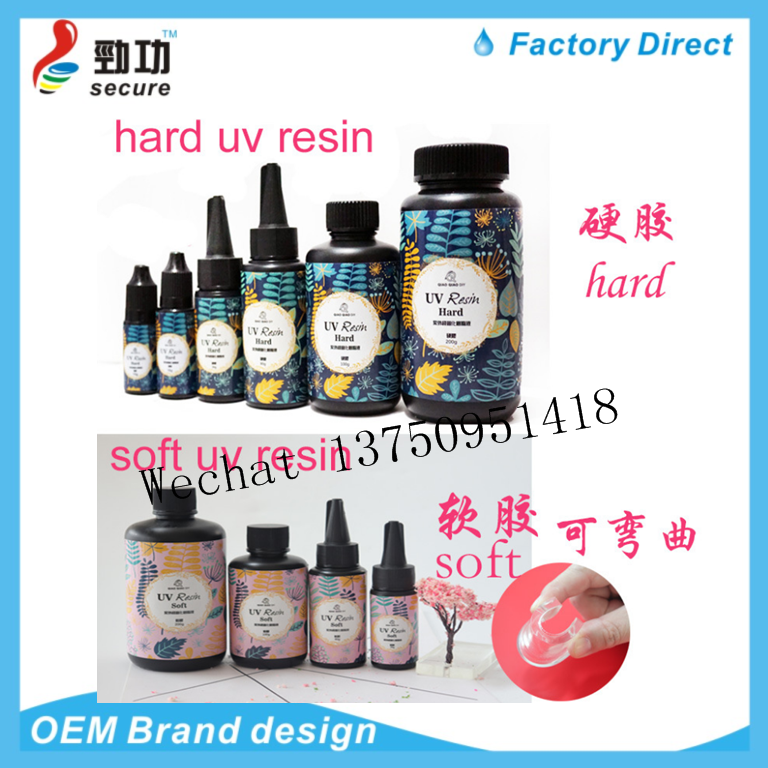 Color UV Glue Wholesale UV resin uv curing crystal clear glue for Art Crafts supplies DIY jewelry pendant epoxy UV Resin