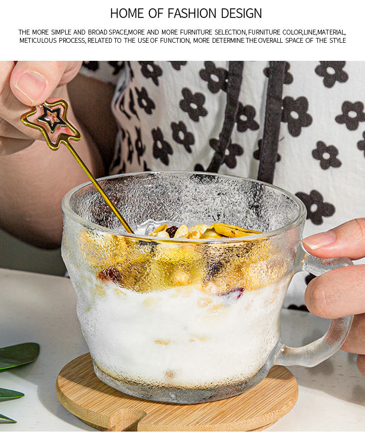 Glass Cup Transparent Home Breakfast Cup Simple Good-looking Water Cup with Handle Milk Cup Large Capacity Glacier Cup Glass Cup Transparent Home Breakfast Cup Simple Good-looking Water Cup with Handle Milk Cup Large Capacity Glacier Cup