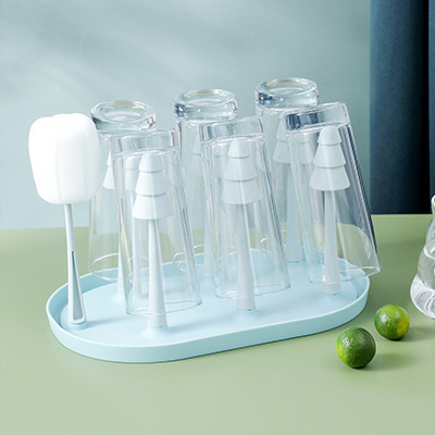Forest Cup Holder Feeding Bottle Drain Cup Holder Home Comes with Cup Brush Glass Cup Holder Kitchen Drain Pallet Rack