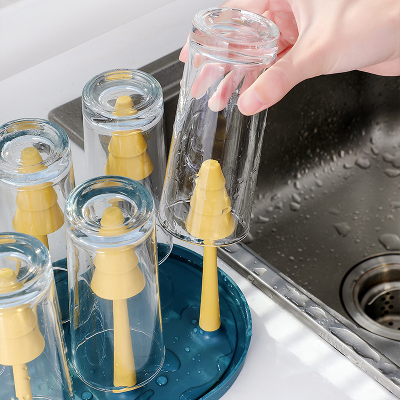 Forest Cup Holder Feeding Bottle Drain Cup Holder Home Comes with Cup Brush Glass Cup Holder Kitchen Drain Pallet Rack