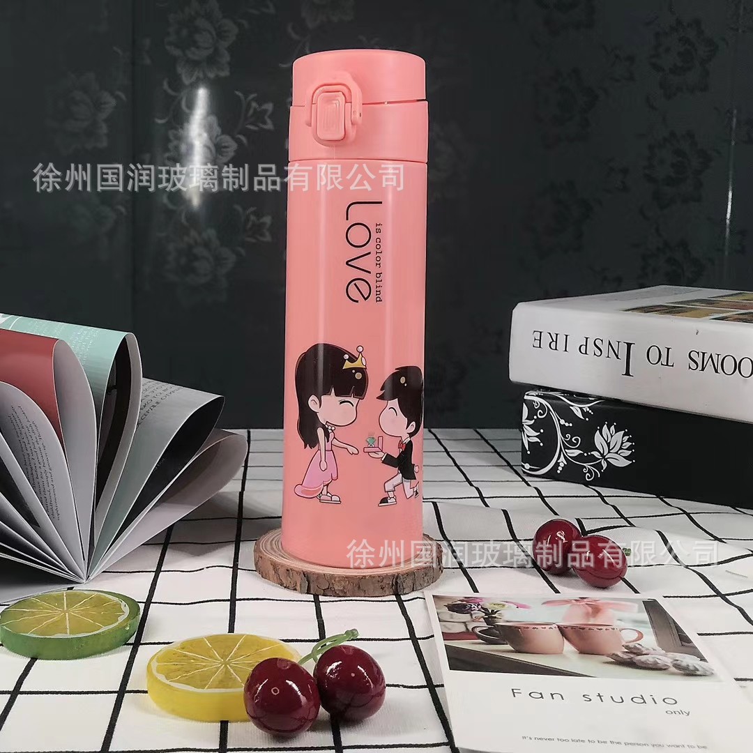 Factory Wholesale Internet Celebrity Bounce Couple Glass Stall Gift Cup Gift Glass Cup Printed Logo