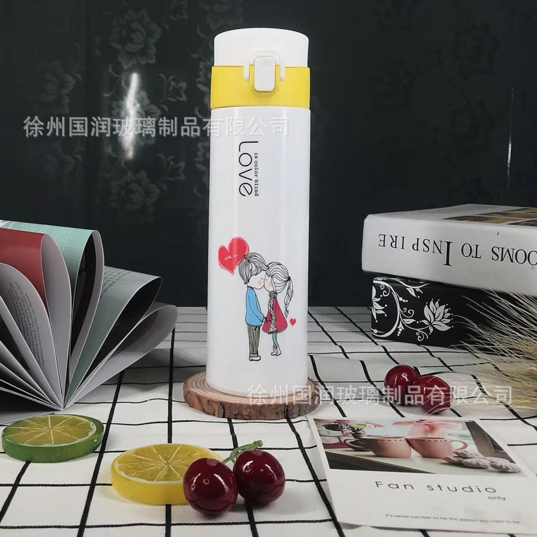 Factory Wholesale Internet Celebrity Bounce Couple Glass Stall Gift Cup Gift Glass Cup Printed Logo