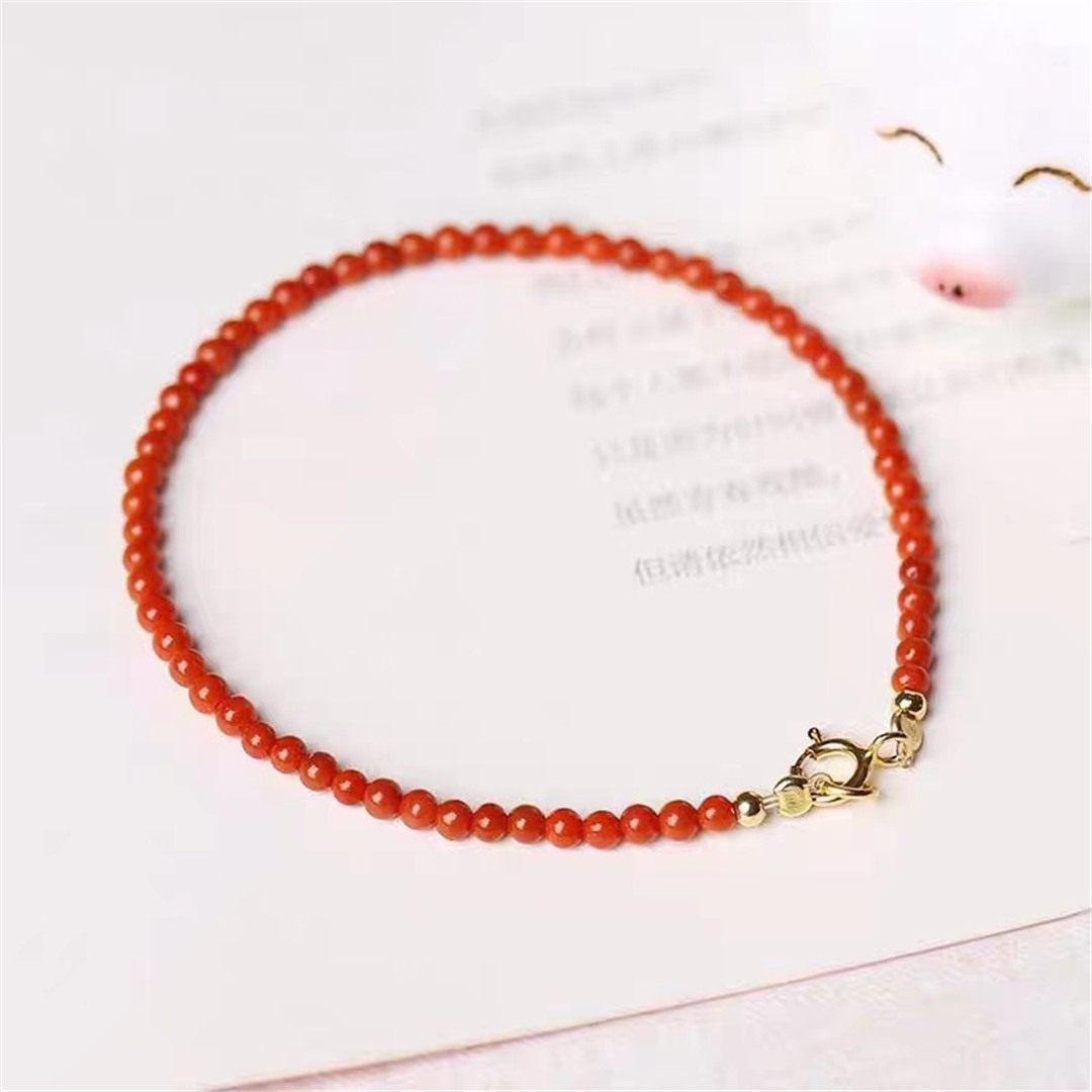 Natural South Red Agate Bracelet Simple Nanhong Agate Bracelet Small Fresh Women's Crafts Crystal Ornament Wholesale Natural South Red Agate Bracelet Simple Nanhong Agate Bracelet Small Fresh Women's Crafts Crystal Ornament Wholesale