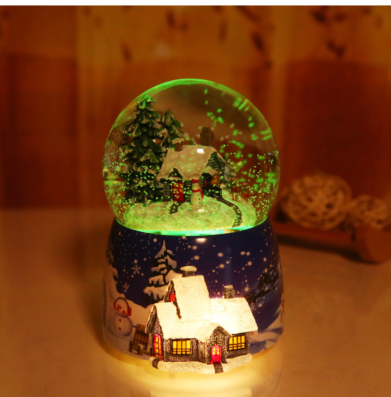 Crystal Ball Music Box Glowing Snow Christmas Gift Music Box Bluetooth Speaker Gift Resin Crafts Crystal Ball Music Box Glowing Snow Christmas Gift Music Box Bluetooth Speaker Gift Resin Crafts
