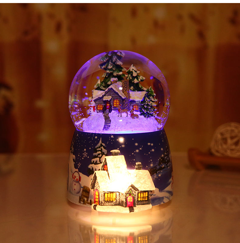 Crystal Ball Music Box Glowing Snow Christmas Gift Music Box Bluetooth Speaker Gift Resin Crafts Crystal Ball Music Box Glowing Snow Christmas Gift Music Box Bluetooth Speaker Gift Resin Crafts
