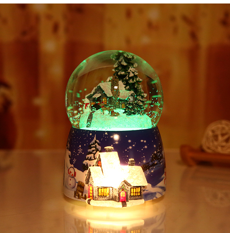 Crystal Ball Music Box Glowing Snow Christmas Gift Music Box Bluetooth Speaker Gift Resin Crafts Crystal Ball Music Box Glowing Snow Christmas Gift Music Box Bluetooth Speaker Gift Resin Crafts
