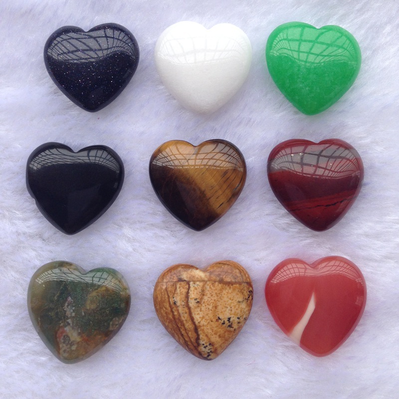 Factory in Stock Natural Pink Crystal Crystal 2cm Heart-Shaped Gift Love Heart Decoration Gifts Gemstone Crafts