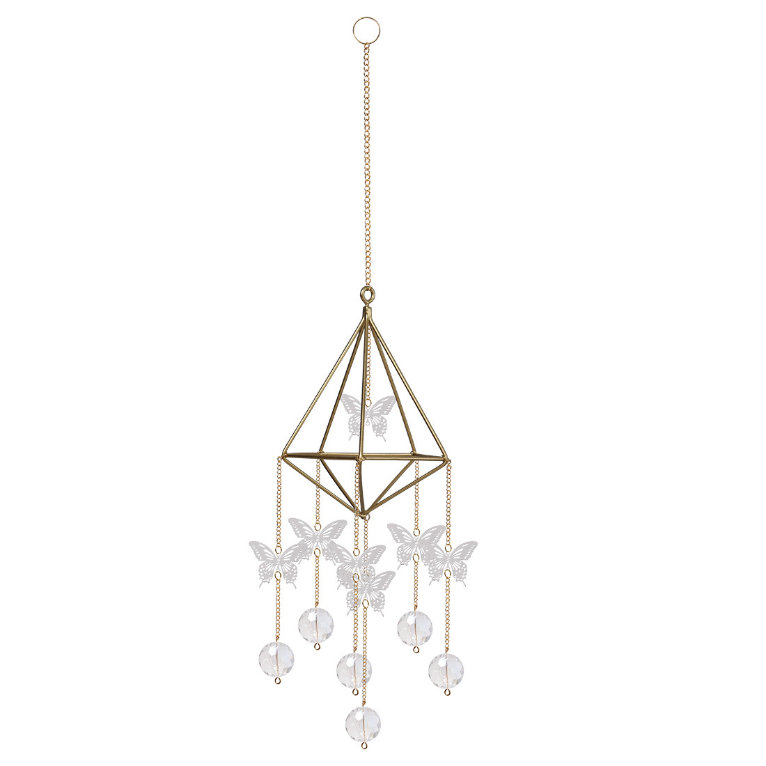Golden Air Frame SUNFLOWER Butterfly Lighting Pendant Crystal Pendant Gardening AB Color DIYCrystal Crafts