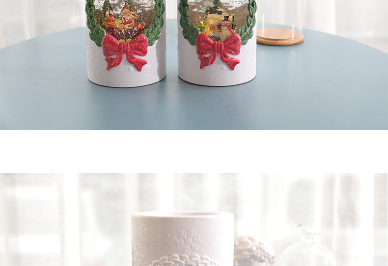 Cylindrical Wax Crafts Night Light Warm Home Novel Gift Crystal Candle Christmas Gift