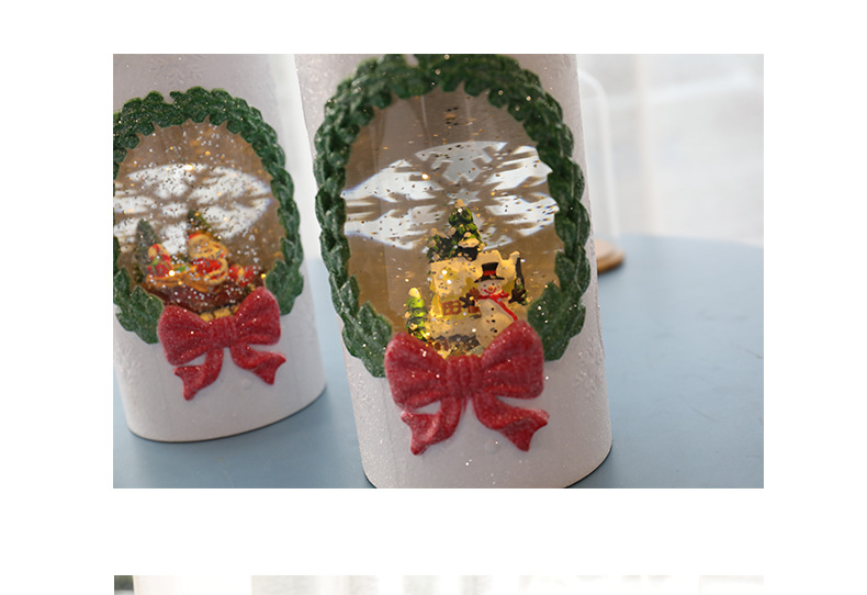 Cylindrical Wax Crafts Night Light Warm Home Novel Gift Crystal Candle Christmas Gift