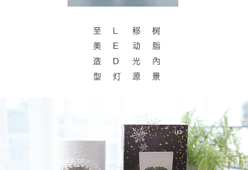 Cylindrical Wax Crafts Night Light Warm Home Novel Gift Crystal Candle Christmas Gift