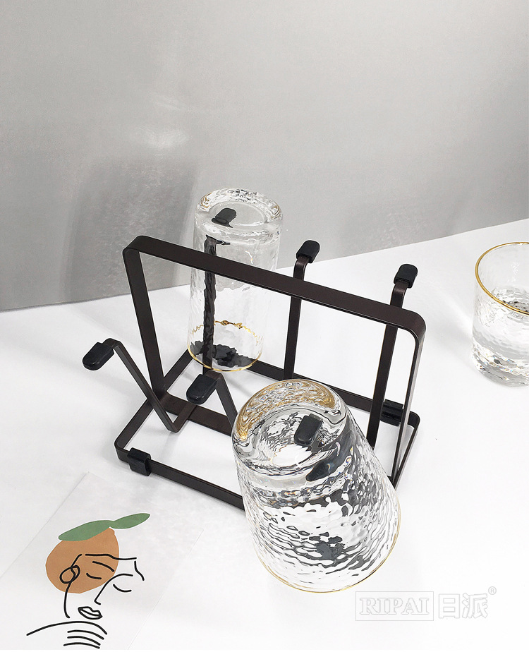 Ri Pai Creative Cup Holder Household Cup Holder Storage Rack Living Room Tea Cup Glass Cup Holder Draining Wall-Mounted Shelf Storage Ri Pai Creative Cup Holder Household Cup Holder Storage Rack Living Room Tea Cup Glass Cup Holder Draining Wall-Mounted Shelf Storage