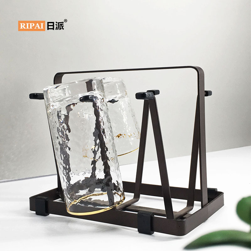 Ri Pai Creative Cup Holder Household Cup Holder Storage Rack Living Room Tea Cup Glass Cup Holder Draining Wall-Mounted Shelf Storage
