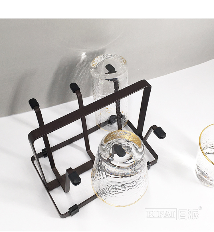 Ri Pai Creative Cup Holder Household Cup Holder Storage Rack Living Room Tea Cup Glass Cup Holder Draining Wall-Mounted Shelf Storage Ri Pai Creative Cup Holder Household Cup Holder Storage Rack Living Room Tea Cup Glass Cup Holder Draining Wall-Mounted Shelf Storage