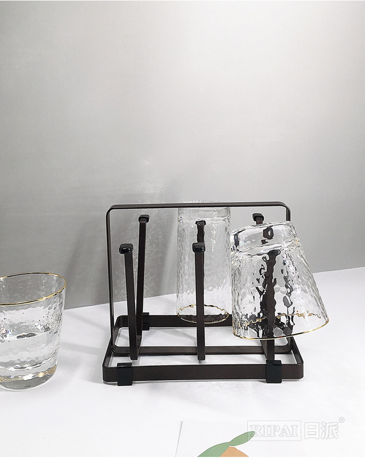 Ri Pai Creative Cup Holder Household Cup Holder Storage Rack Living Room Tea Cup Glass Cup Holder Draining Wall-Mounted Shelf Storage Ri Pai Creative Cup Holder Household Cup Holder Storage Rack Living Room Tea Cup Glass Cup Holder Draining Wall-Mounted Shelf Storage