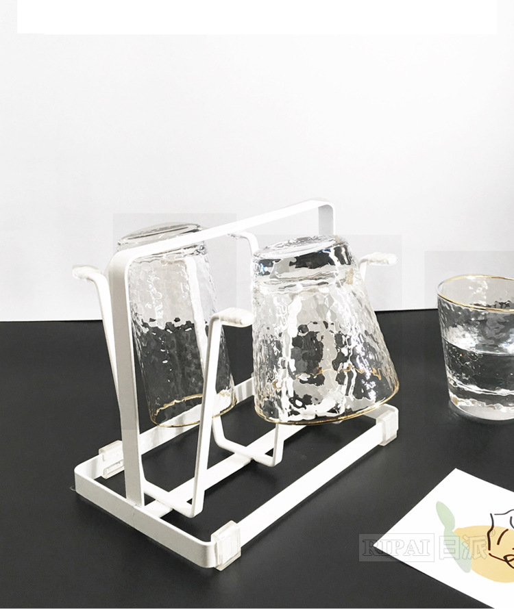 Ri Pai Creative Cup Holder Household Cup Holder Storage Rack Living Room Tea Cup Glass Cup Holder Draining Wall-Mounted Shelf Storage Ri Pai Creative Cup Holder Household Cup Holder Storage Rack Living Room Tea Cup Glass Cup Holder Draining Wall-Mounted Shelf Storage