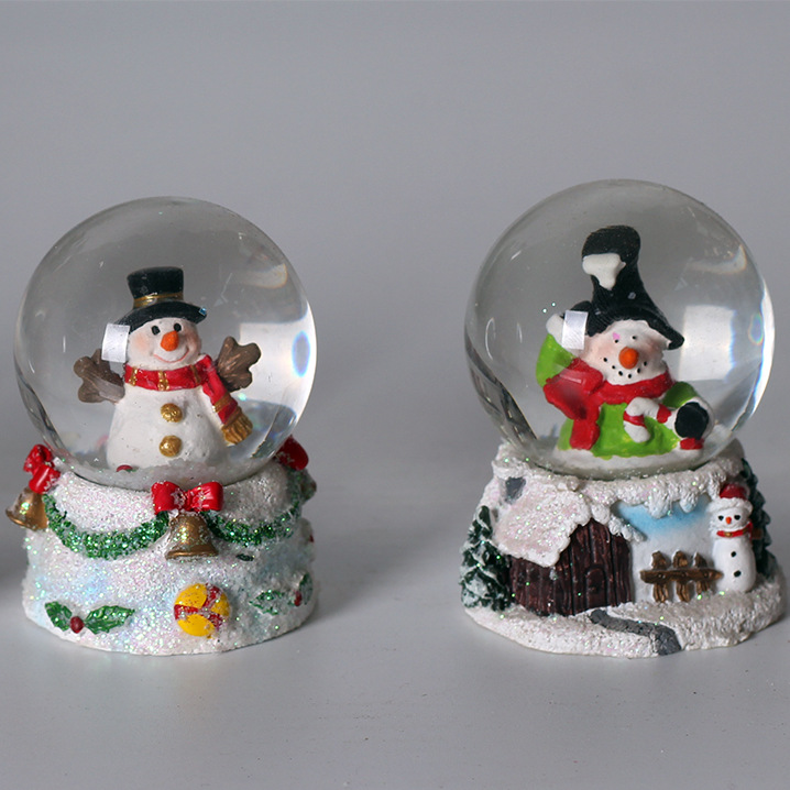 Resin Crafts Cartoon Music Box Water Ball Decoration Creative Unicorn Swan Crystal Ball with Lamp Factory Customization