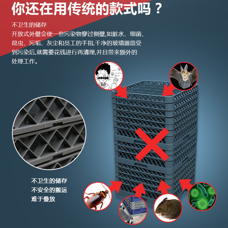 Factory Direct Sales Plastic Cup Basket Cover Red Wine Glass Storage Box Glass Cup Basket Cleaning Drain Storage Basket