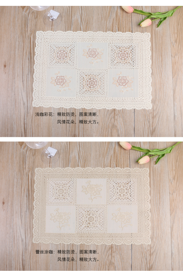 The hotel 's special PVC round bronzing decorative pad, western food pad, heat insulation, hollow out 30 * 45 cm, home environmental protection The hotel 's special PVC round bronzing decorative pad, western food pad, heat insulation, hollow out 30 * 45 cm, home environmental protection