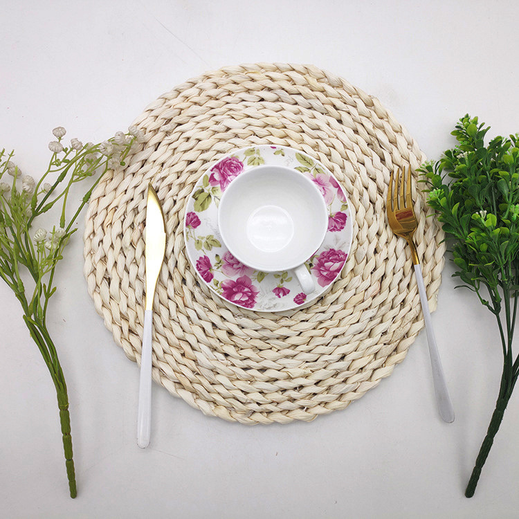 Handmade Corn Husk Straw Placemat Thickening Heat Insulation Pad Woven Cup Mat Bowl Mat Casserole Mat Placemat Placemat
