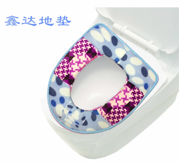Toilet seat cover / toilet pad / toilet cover / paste / Universal toilet cushion warm brushed coral fleece