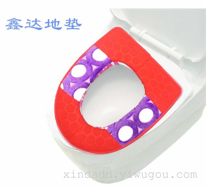 Toilet seat cover / toilet pad / toilet cover / paste / Universal toilet cushion warm brushed coral fleece Toilet seat cover / toilet pad / toilet cover / paste / Universal toilet cushion warm brushed coral fleece