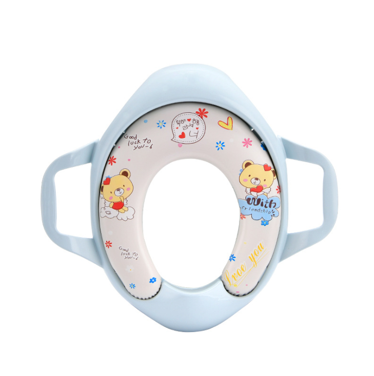 Blue Cute Cartoon Baby Toilet Seat Soft Cushion Baby Young Children Bedpan Children Cushion Bedpan Cover