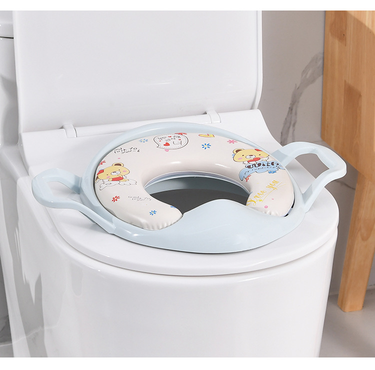 Blue Cute Cartoon Baby Toilet Seat Soft Cushion Baby Young Children Bedpan Children Cushion Bedpan Cover Blue Cute Cartoon Baby Toilet Seat Soft Cushion Baby Young Children Bedpan Children Cushion Bedpan Cover