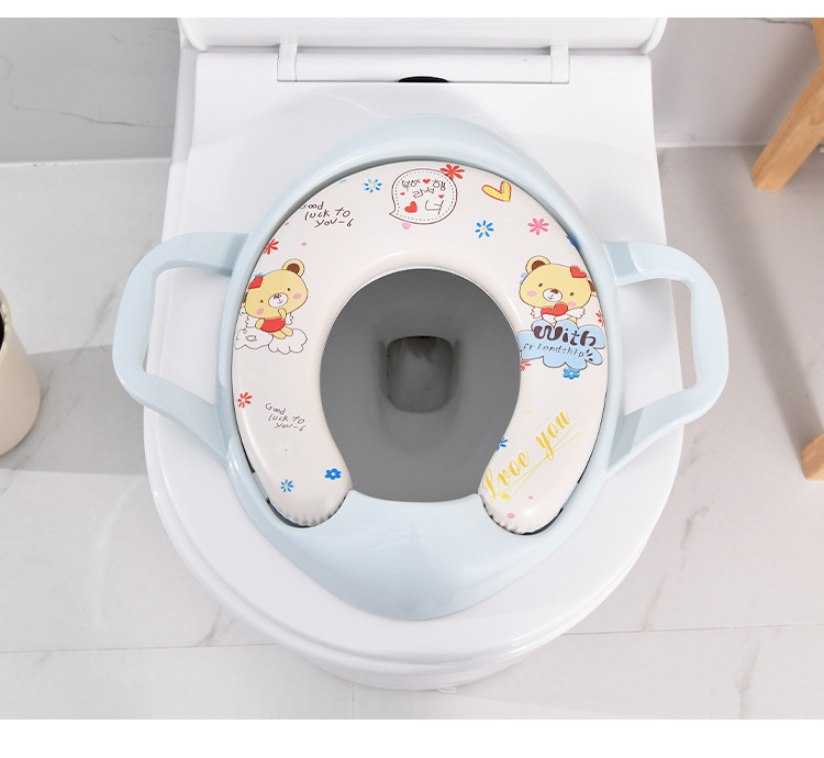 Blue Cute Cartoon Baby Toilet Seat Soft Cushion Baby Young Children Bedpan Children Cushion Bedpan Cover Blue Cute Cartoon Baby Toilet Seat Soft Cushion Baby Young Children Bedpan Children Cushion Bedpan Cover