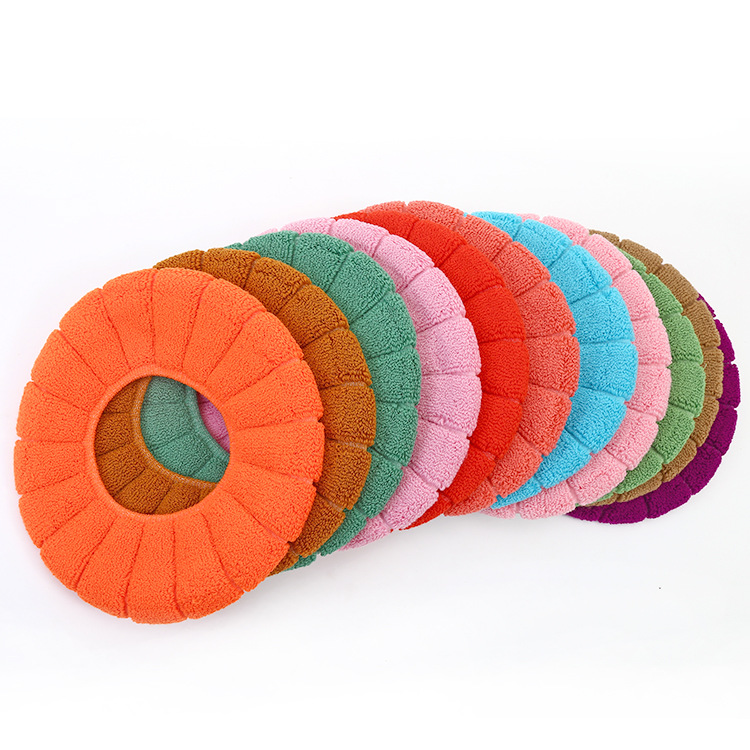 Thickened Knitting Universal O-Type Toilet Mat Home Soft Pumpkin Pattern Toilet Seat Cover Winter Warm Cushion