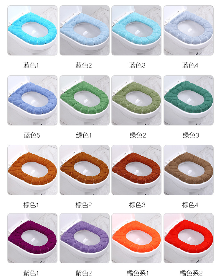 Thickened Knitting Universal O-Type Toilet Mat Home Soft Pumpkin Pattern Toilet Seat Cover Winter Warm Cushion Thickened Knitting Universal O-Type Toilet Mat Home Soft Pumpkin Pattern Toilet Seat Cover Winter Warm Cushion
