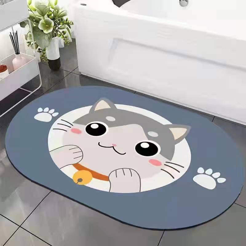 Diatom Ooze Cushion Hydrophilic Pad Bathroom Entrance Floor Mat Diatomite Non-Slip Bathroom Mat Bathroom Toilet Carpet