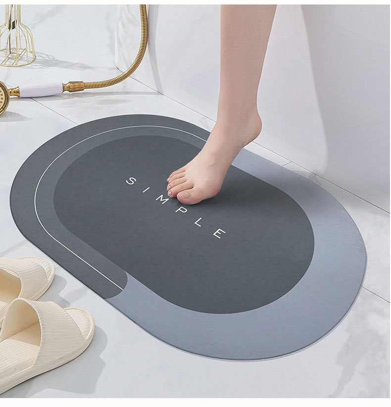 Diatom Ooze Cushion Hydrophilic Pad Bathroom Entrance Floor Mat Diatomite Non-Slip Bathroom Mat Bathroom Toilet Carpet Diatom Ooze Cushion Hydrophilic Pad Bathroom Entrance Floor Mat Diatomite Non-Slip Bathroom Mat Bathroom Toilet Carpet