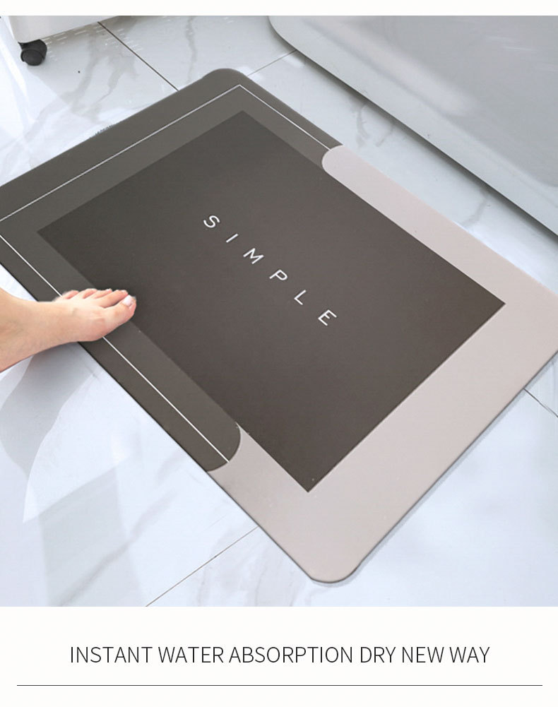 Diatom Ooze Cushion Hydrophilic Pad Bathroom Entrance Floor Mat Diatomite Non-Slip Bathroom Mat Bathroom Toilet Carpet Diatom Ooze Cushion Hydrophilic Pad Bathroom Entrance Floor Mat Diatomite Non-Slip Bathroom Mat Bathroom Toilet Carpet