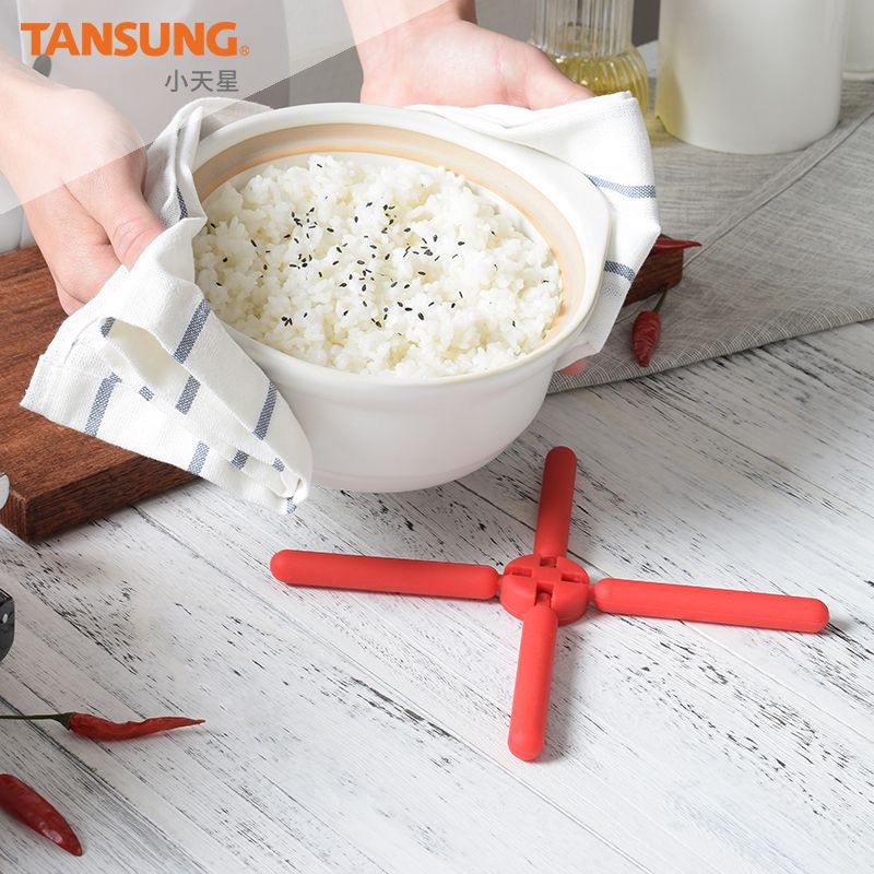 pot pad folding silica gel pad kitchen creative heat insulation pad heat resistant table mat ecofriendly coasters