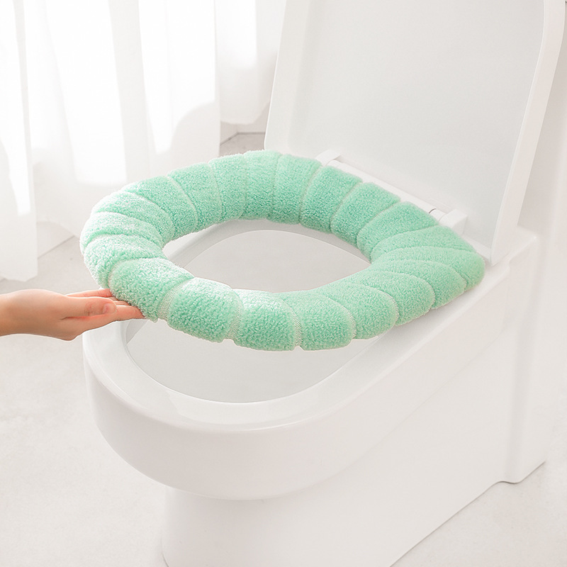 Winter Toilet Seat Cushion Household Plush Thickened Toilet Washer Four Seasons Universal Toilet Seat Cover Toilet Mat