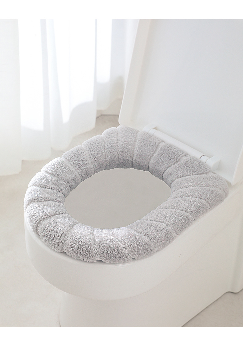 Winter Toilet Seat Cushion Household Plush Thickened Toilet Washer Four Seasons Universal Toilet Seat Cover Toilet Mat Winter Toilet Seat Cushion Household Plush Thickened Toilet Washer Four Seasons Universal Toilet Seat Cover Toilet Mat
