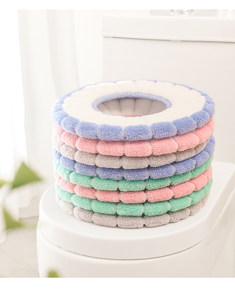 Winter Toilet Seat Cushion Household Plush Thickened Toilet Washer Four Seasons Universal Toilet Seat Cover Toilet Mat Winter Toilet Seat Cushion Household Plush Thickened Toilet Washer Four Seasons Universal Toilet Seat Cover Toilet Mat