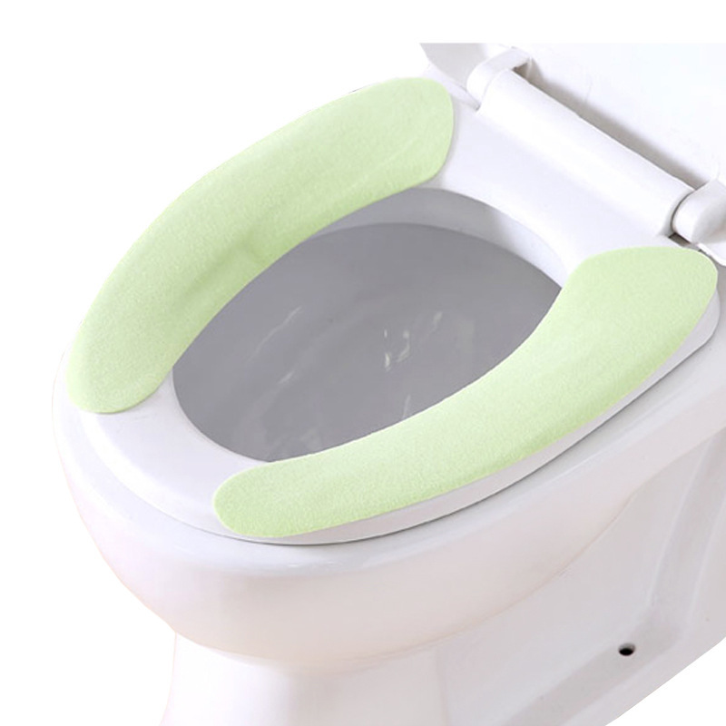 Cartoon Toilet Seat Cover Pad Warm Thickened Electrostatic Toilet Seat Adhesive Happy Day Closestool Cushion Toilet Seat Disposable