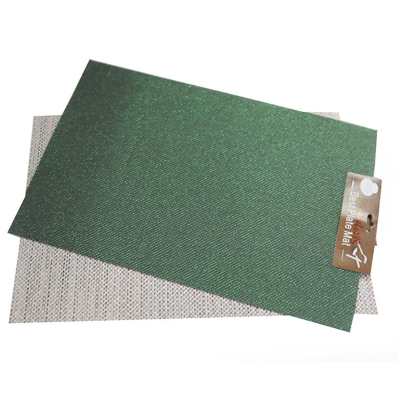 Environmental protection boutique thickened gold and silver woven PVC teslin table mat Japanese type heat insulation table mat plate pad bowl pad