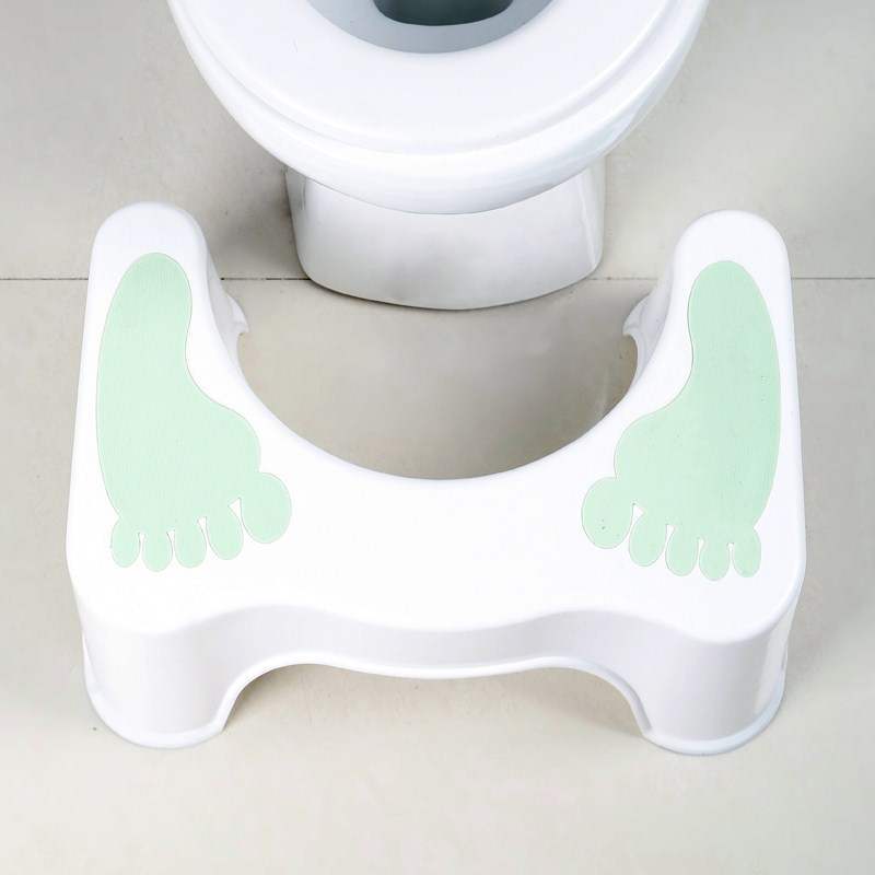 Height cushion foot versatile wash face toilet decoration stable cushion high toilet stool squat stool household foot pink.