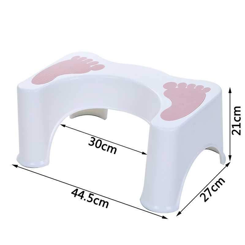 Height cushion foot versatile wash face toilet decoration stable cushion high toilet stool squat stool household foot pink.