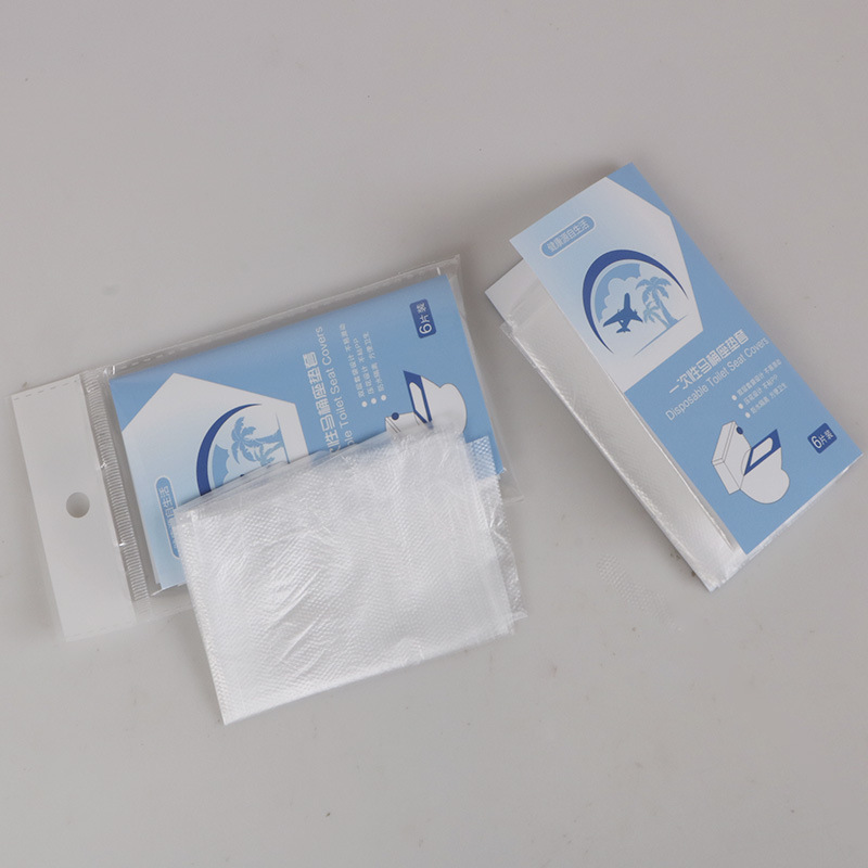 6 Pieces Disposable Toilet Mat Cushion Paper Thickened Travel Hotel Toilet Seat Cover Waterproof Isolation Toilet Set