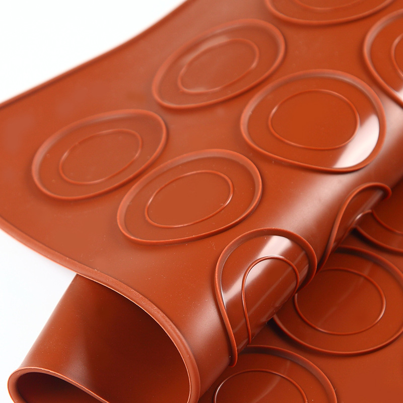 Silicone Baking Mat Macaron Silica Gel Pad 30-Hole round Macaron Pad Cutting Board Heat Insulation High Temperature Resistance Silica Gel Pad