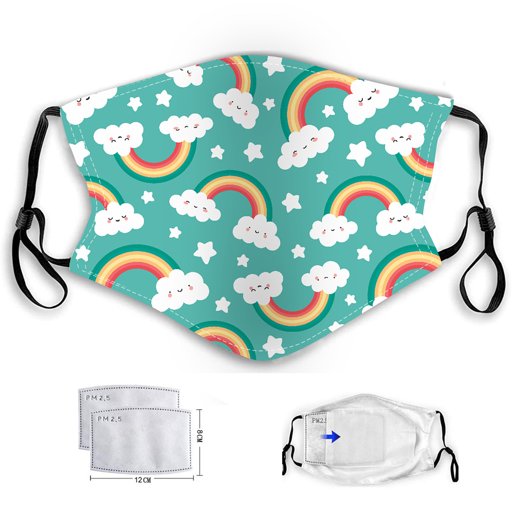 Amazon Hot Selling Children&#039;s Cartoon Mask PM2.5 Dust-Proof Haze-Resistant Mask Ear Hook Washable Baby Mask