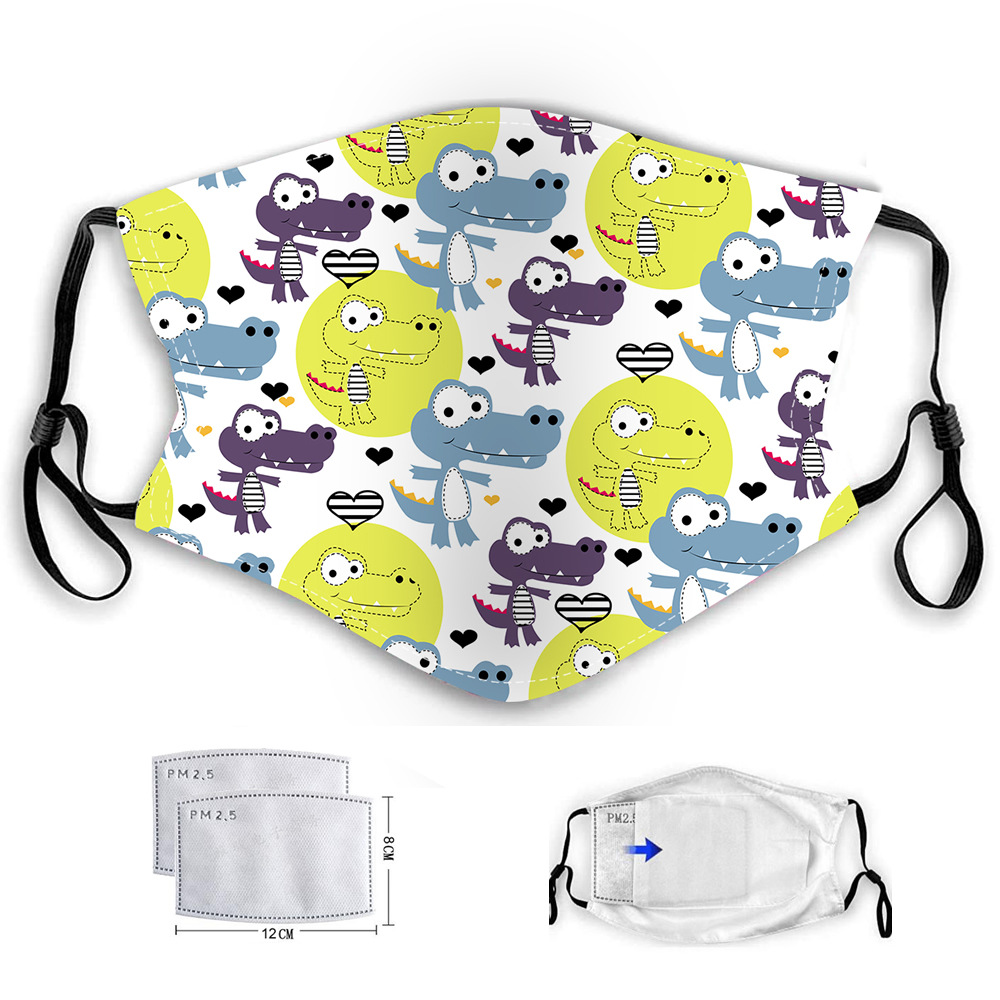 Amazon Hot Selling Children&#039;s Cartoon Mask PM2.5 Dust-Proof Haze-Resistant Mask Ear Hook Washable Baby Mask