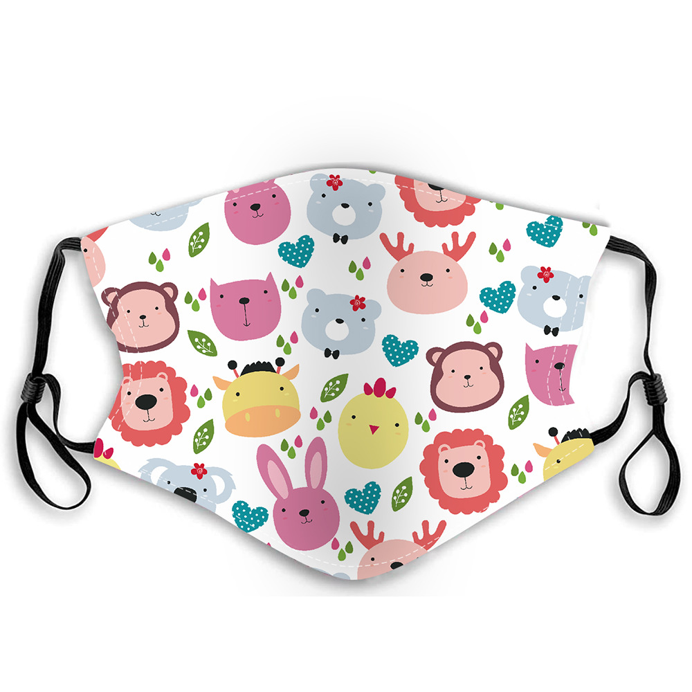 Amazon Hot Selling Children's Cartoon Mask PM2.5 Dust-Proof Haze-Resistant Mask Ear Hook Washable Baby Mask
