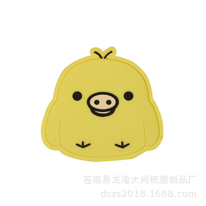 Creative Cute Cartoon Animal Silicone Cup Mat Heat Insulation Pad Thickened Soft Plastic Bowl Mat Placemat Cup Teacup Mat